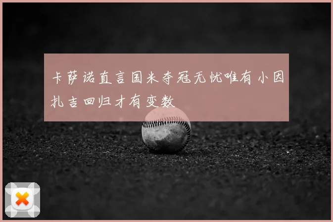 卡萨诺直言国米夺冠无忧唯有小因扎吉回归才有变数