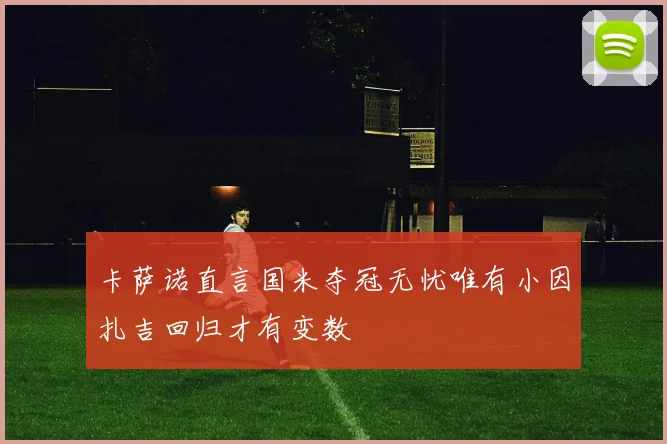 卡萨诺直言国米夺冠无忧唯有小因扎吉回归才有变数