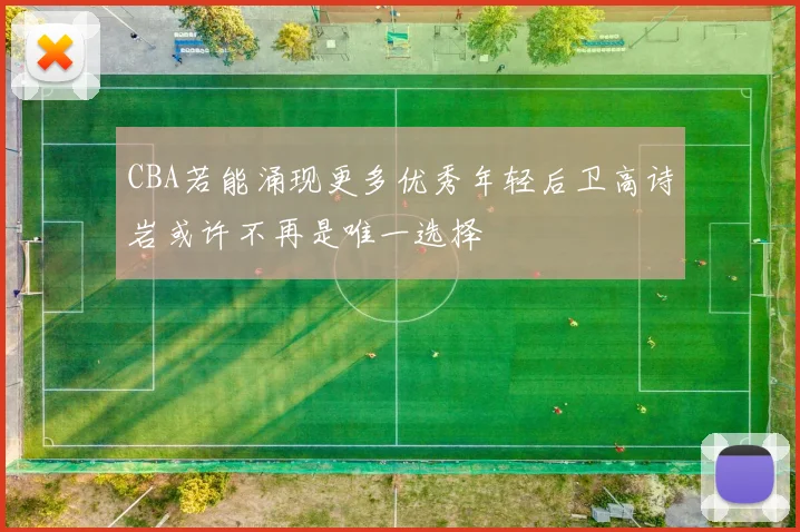 CBA若能涌现更多优秀年轻后卫高诗岩或许不再是唯一选择